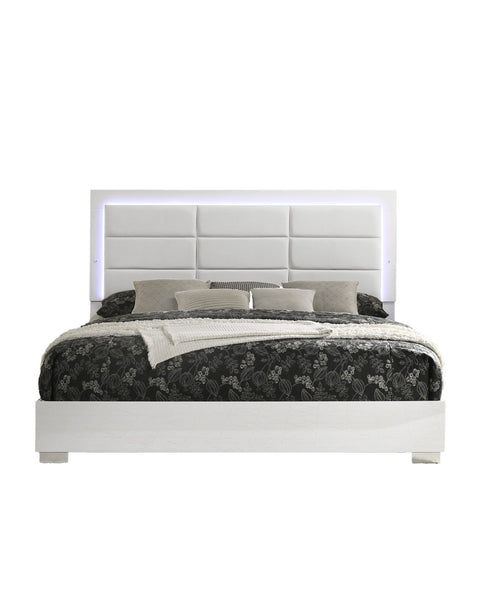 Vanah Glossy White King Bed