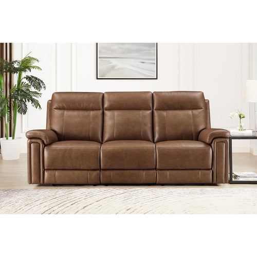 Jaden Zero Gravity Power Reclining Leather Sofa with Power Headrests & Lumbar Support