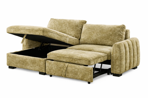 Cassey Pullout Sleeper Sectional with Storage Chaise