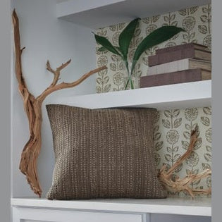 Landcher Textured Cotton Decorative Throw Pillow – Brown (Set of 4)