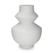 Naveen Geometric Polyresin Decorative Vase – White