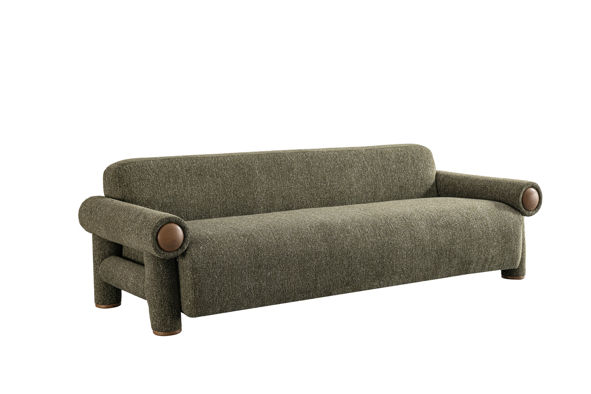 Ronan Upholstered Sofa – Deep Olive Green