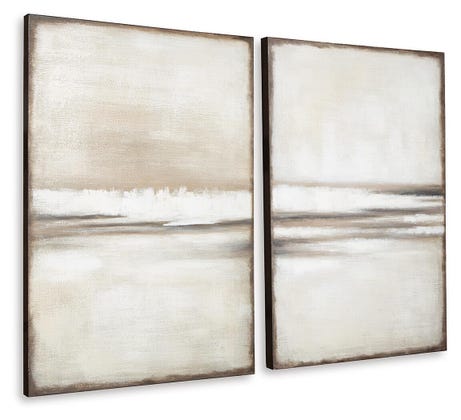 Brockdunn Abstract Canvas Wall Art – Tan & Brown | Set of 2