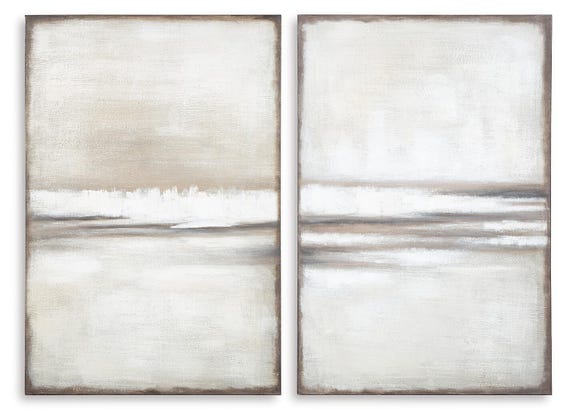 Brockdunn Abstract Canvas Wall Art – Tan & Brown | Set of 2