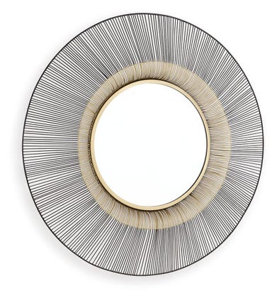 Dallmen Sunburst Accent Wall Mirror – Black & Gold