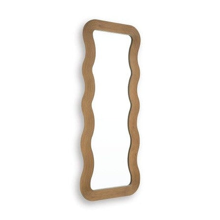 Ellisonville Carved Wood Floor Mirror – Brown