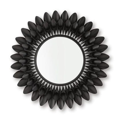 Ryenmour Floral Metal Framed Accent Wall Mirror – Black