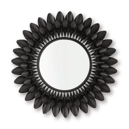 Ryenmour Floral Metal Framed Accent Wall Mirror – Black