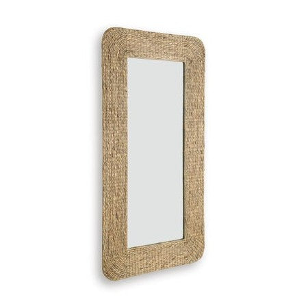 Norigan Natural Seagrass Framed Floor Mirror – Natural