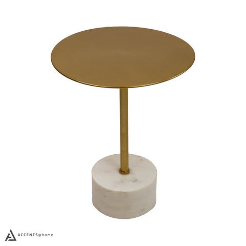 SELAH SIDE TABLE WITH GOLD TOP / MARBLE BASE
