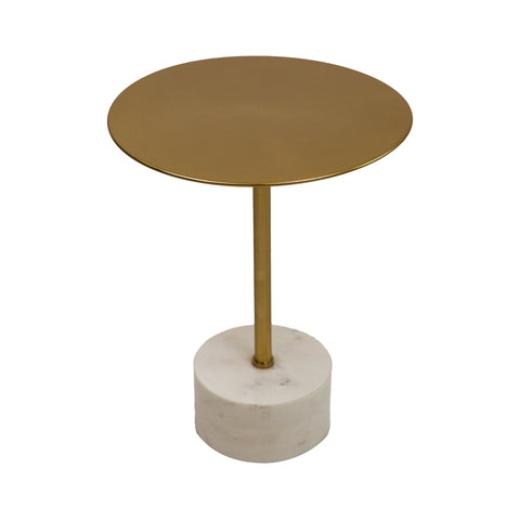 SELAH SIDE TABLE WITH GOLD TOP / MARBLE BASE