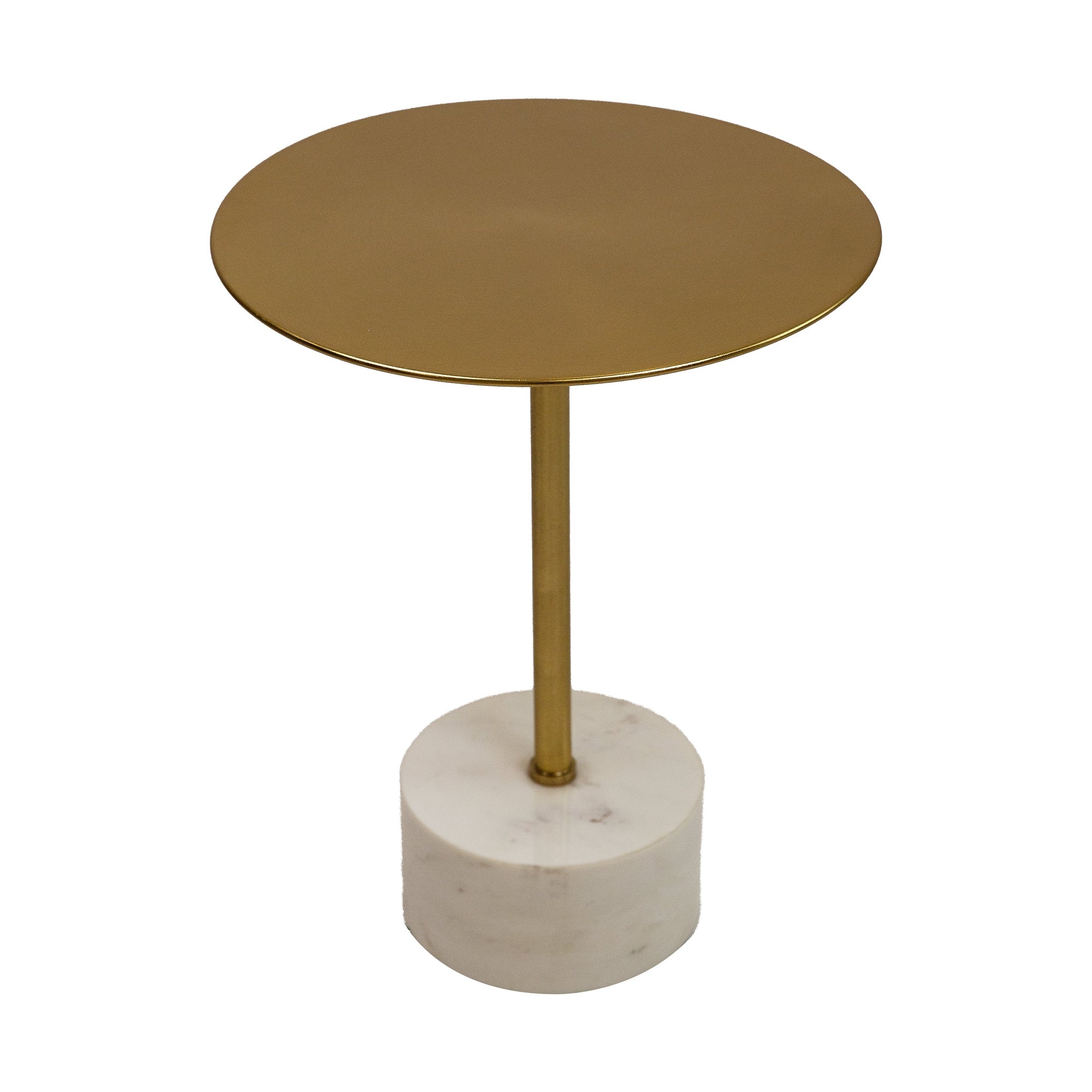 SELAH Side Table With Gold Top / Marble Base