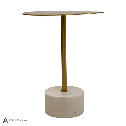 SELAH SIDE TABLE WITH GOLD TOP / MARBLE BASE