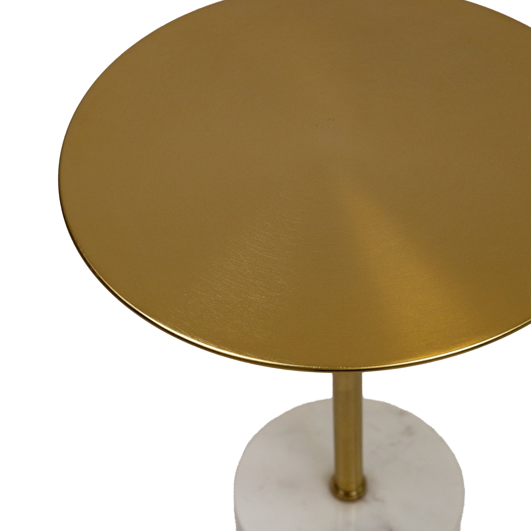 SELAH Side Table With Gold Top / Marble Base