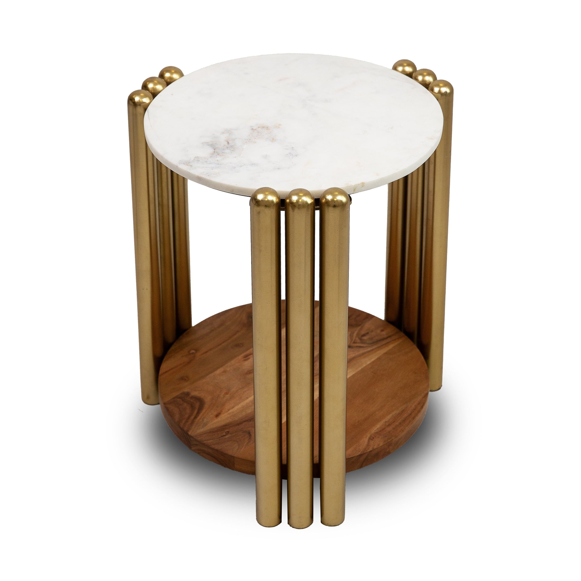 Kambry Side Table with Marble Top