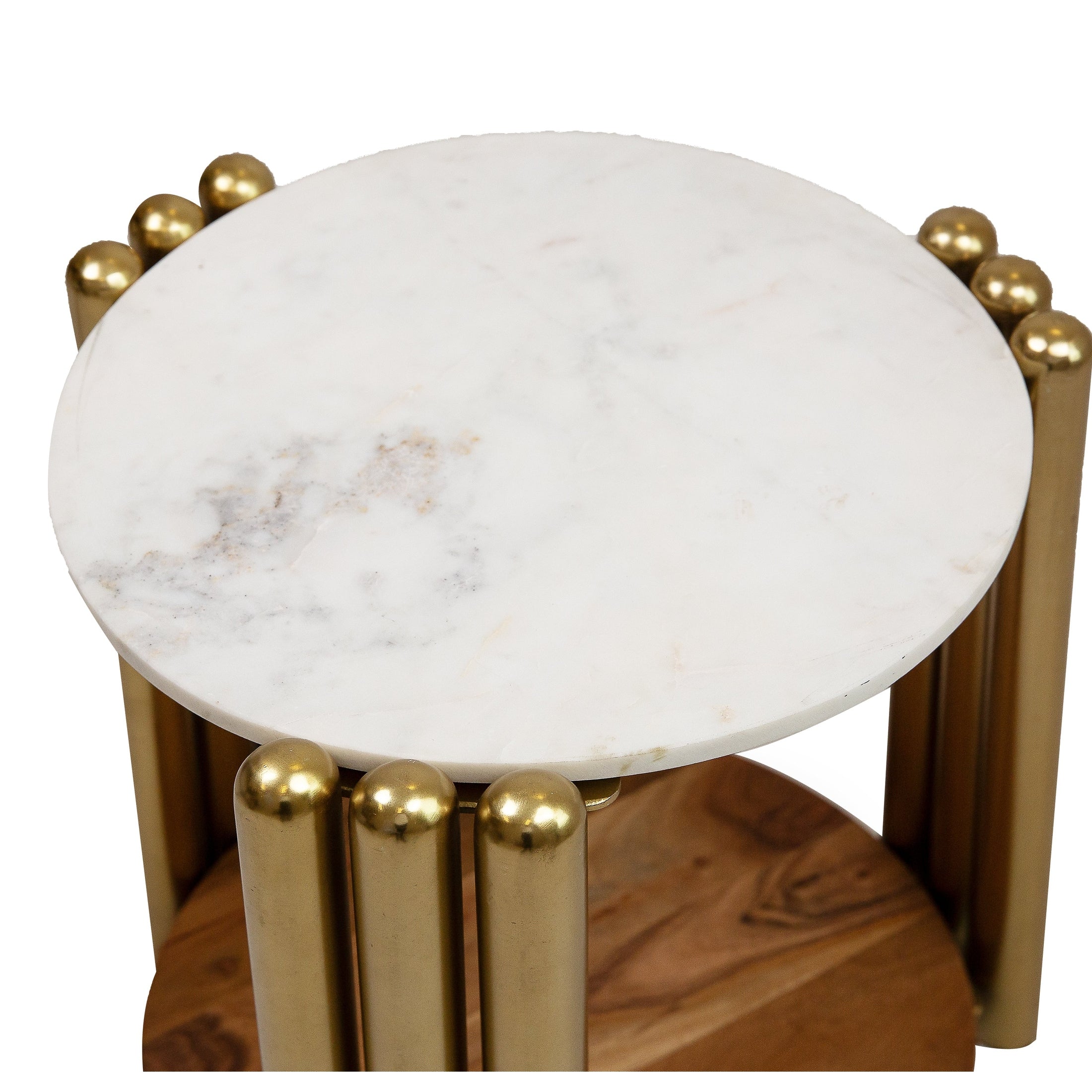 Kambry Side Table with Marble Top