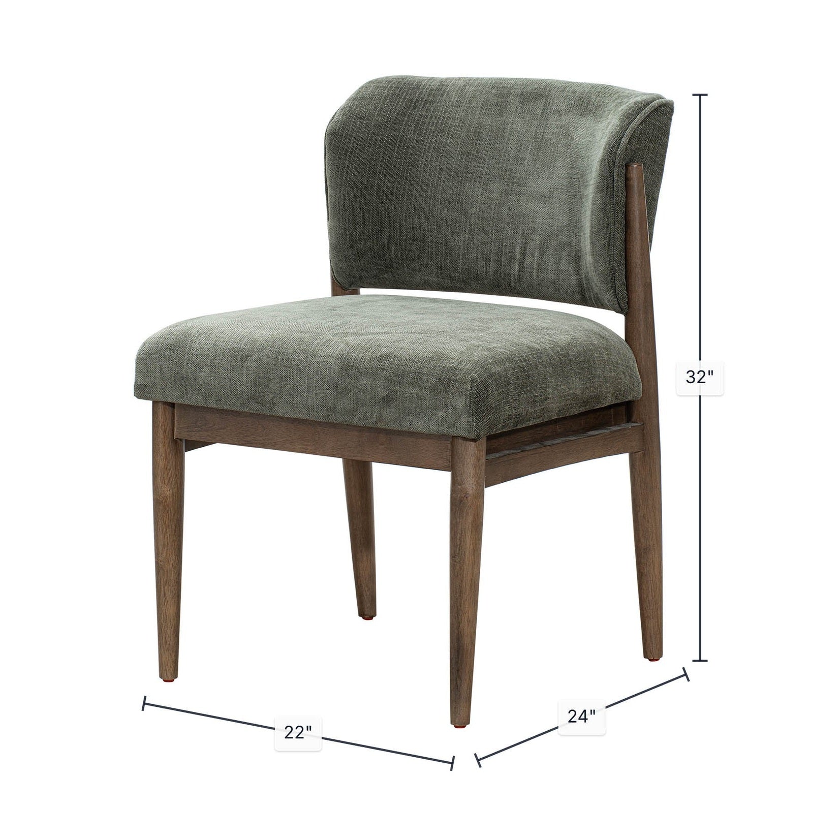 Athens Dining Chair - Olive Chenille