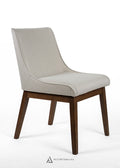 Elicia Dining Chair with walnut-finished wood legs