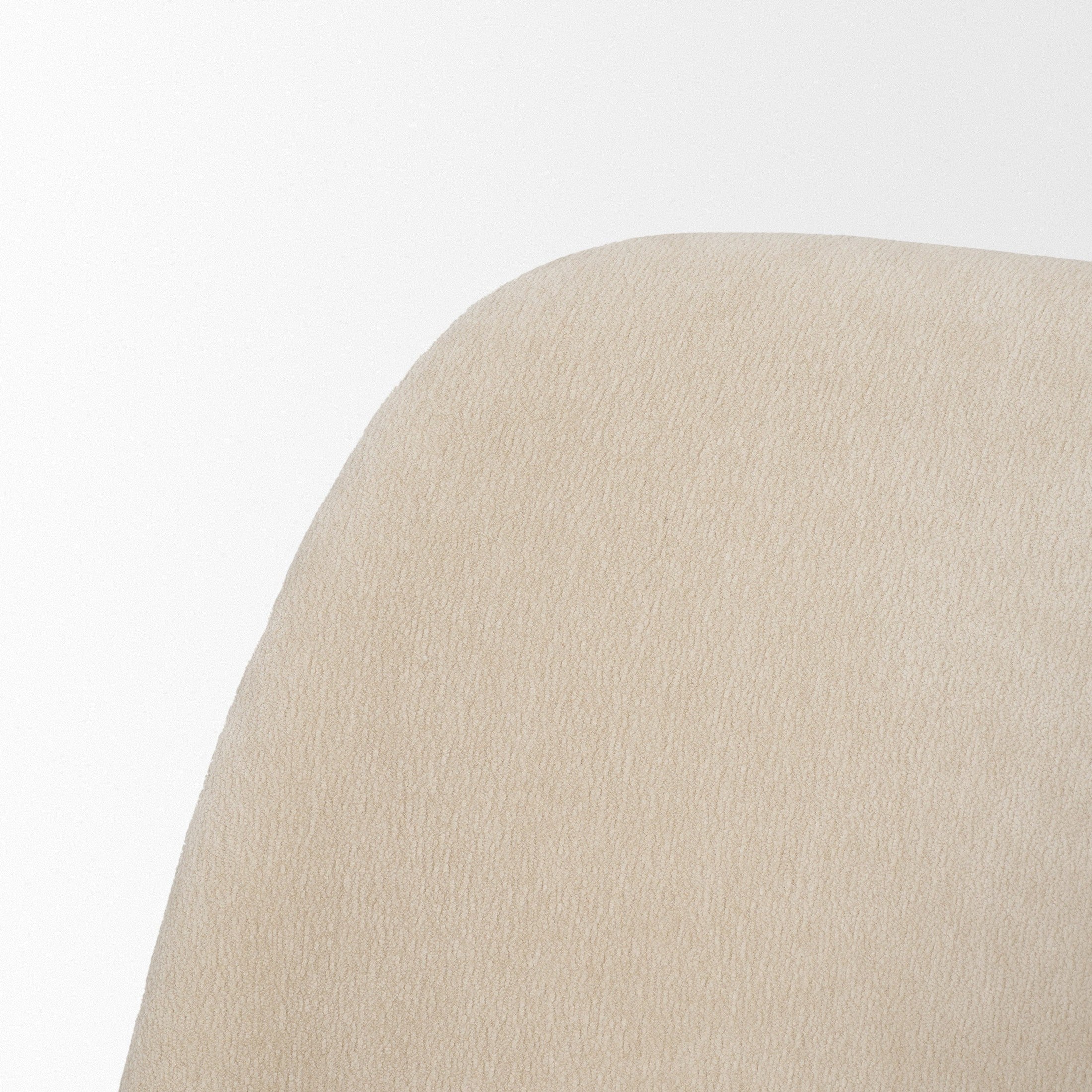 Abbie Curved Back Oatmeal Fabric Dining Chair
