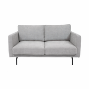 Abby Fabric Loveseat with Black Metal Legs