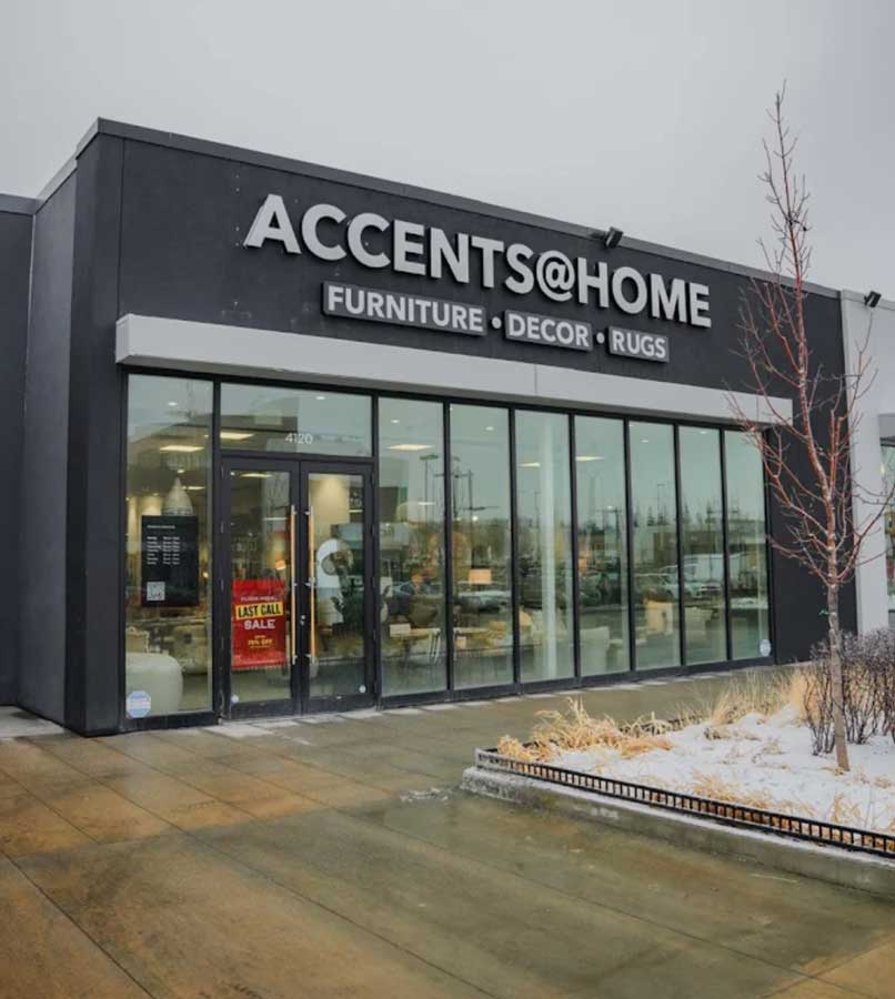 <a href="https://accentsathome.ca/pages/calgary-deerfoot-city" title="Accents@Home Furniture Store in Calgary - Deerfoot City">Deerfoot City</a> – (64 Ave NE) – Unit #4120, 901 64 Ave NE, Calgary, AB