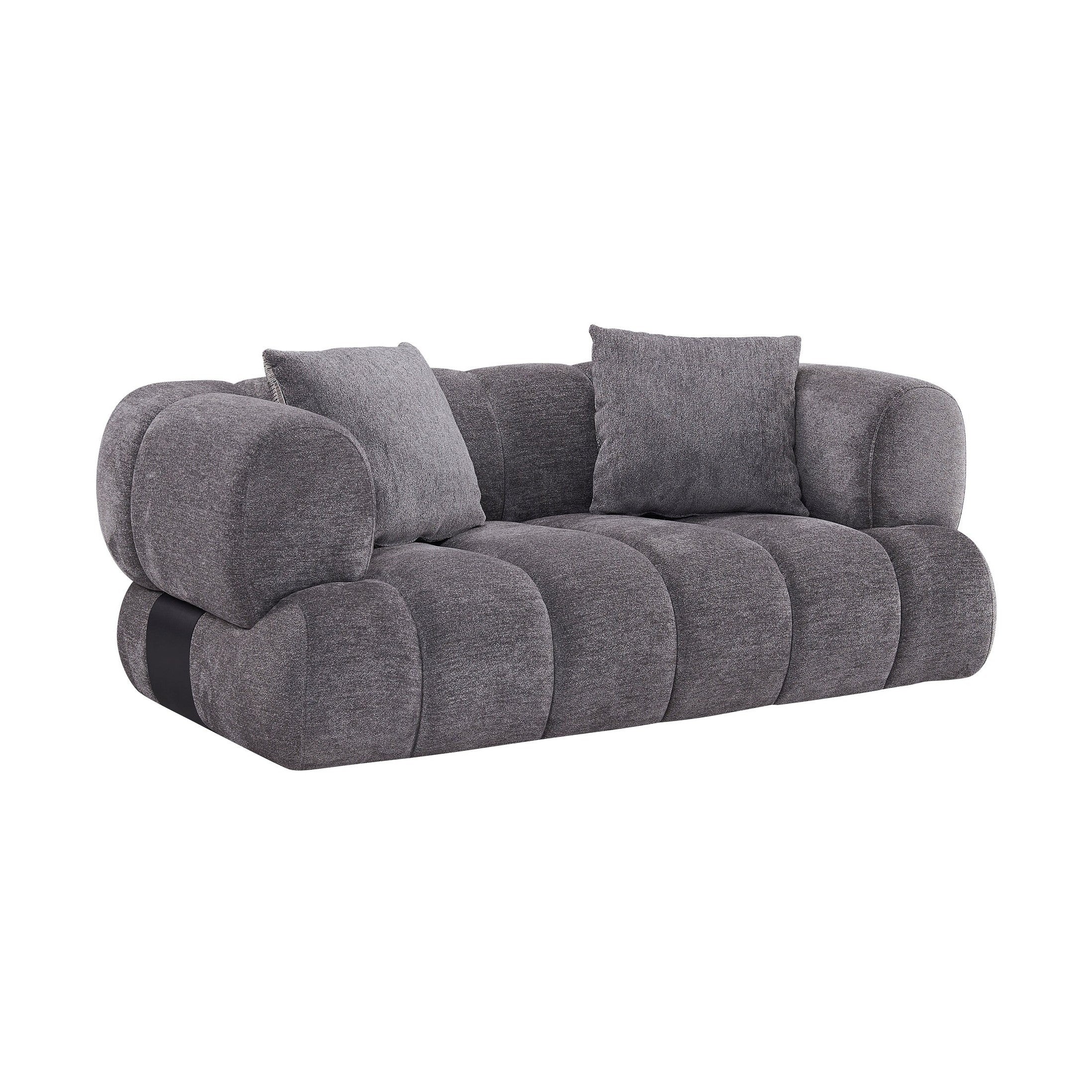 Adonis Loveseat w/2 Pillows - Pewter
