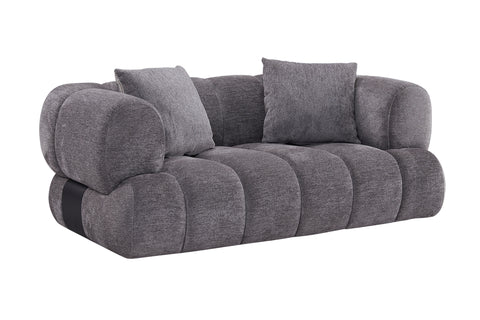 Adonis Loveseat w/2 Pillows - Pewter
