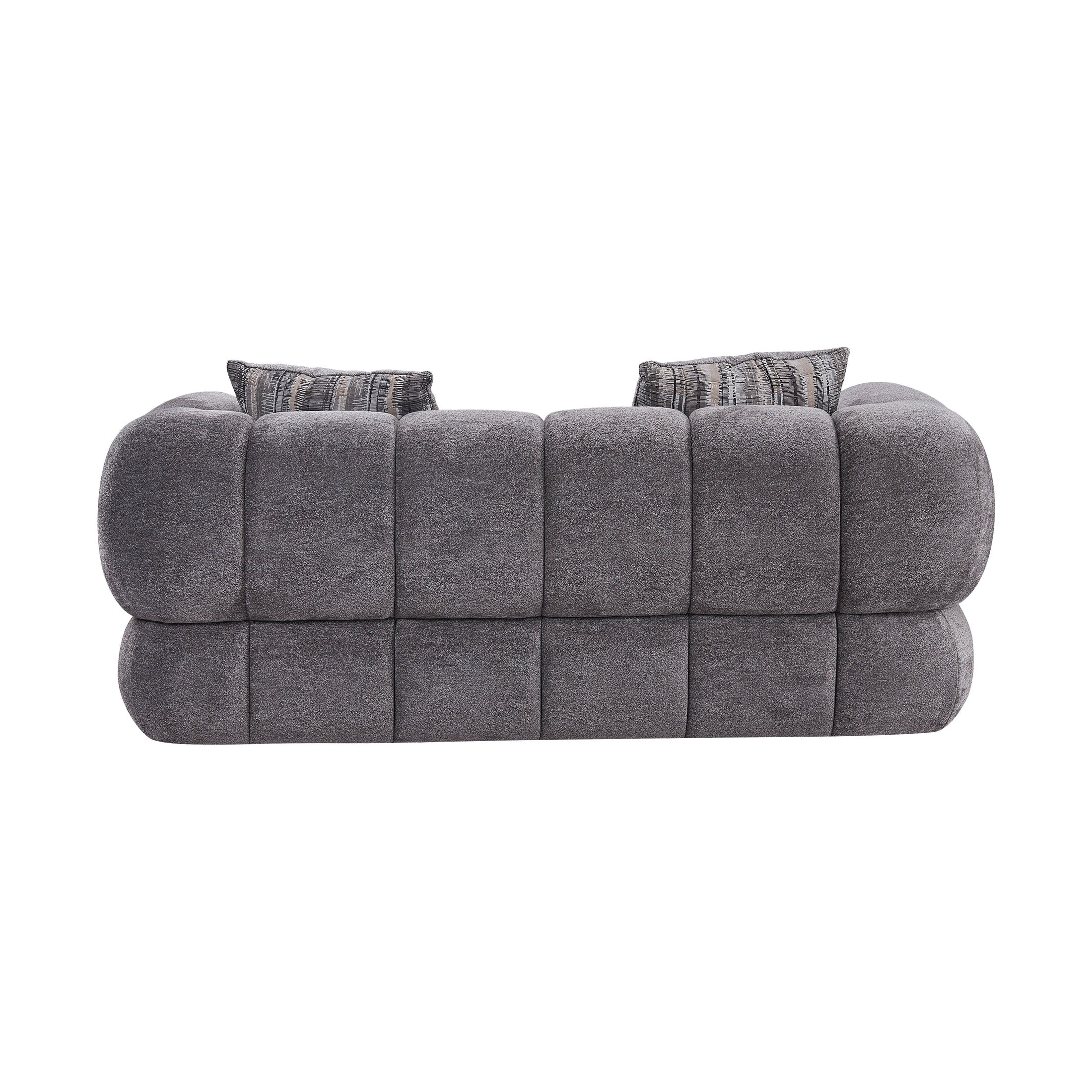Adonis Loveseat w/2 Pillows - Pewter
