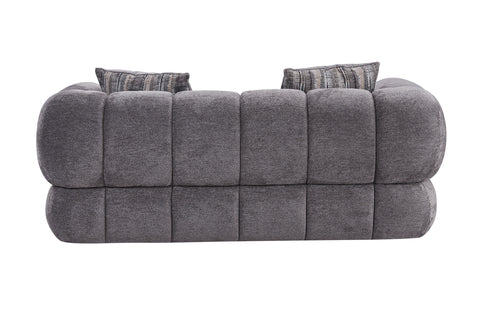 Adonis Loveseat w/2 Pillows - Pewter