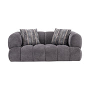Adonis Loveseat w/2 Pillows - Pewter