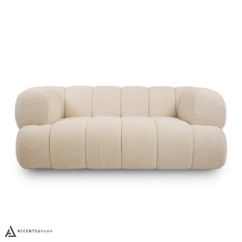 Adonis Loveseat w/2 Pillows - Wooly Almond