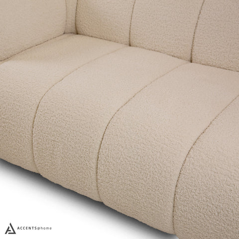 Adonis Loveseat w/2 Pillows - Wooly Almond