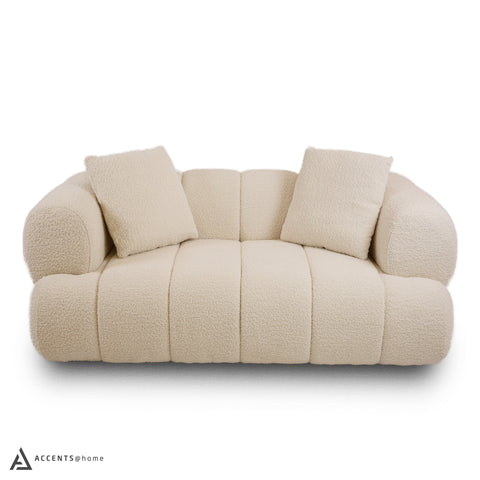 Adonis Loveseat w/2 Pillows - Wooly Almond