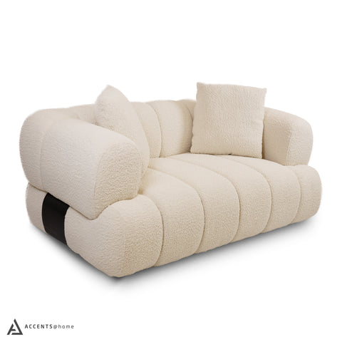 Adonis Loveseat w/2 Pillows - Wooly Almond