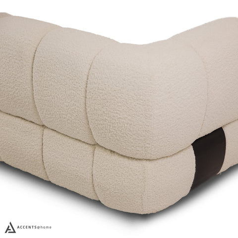 Adonis Loveseat w/2 Pillows - Wooly Almond