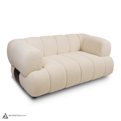 Adonis Loveseat w/2 Pillows - Wooly Almond