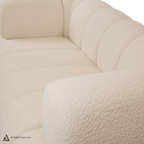 Adonis Loveseat w/2 Pillows - Wooly Almond