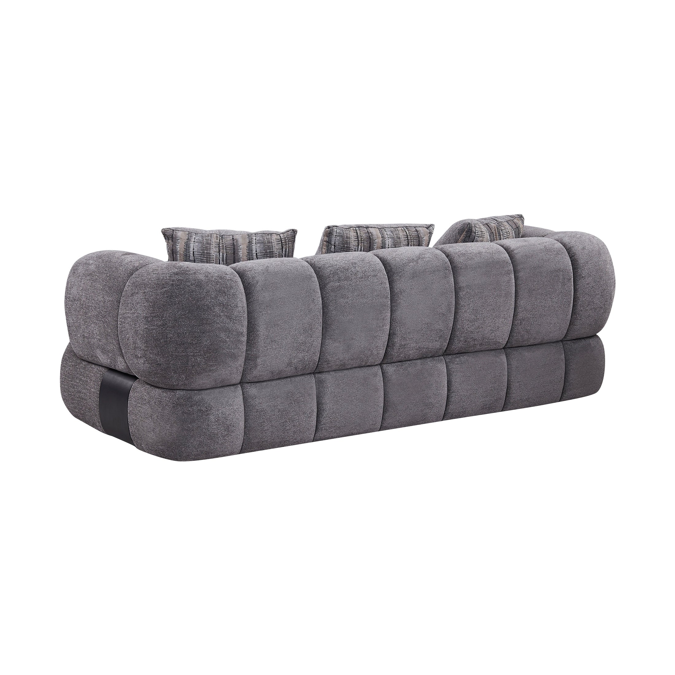 Adonis Sofa w/3 Pillows - Pewter