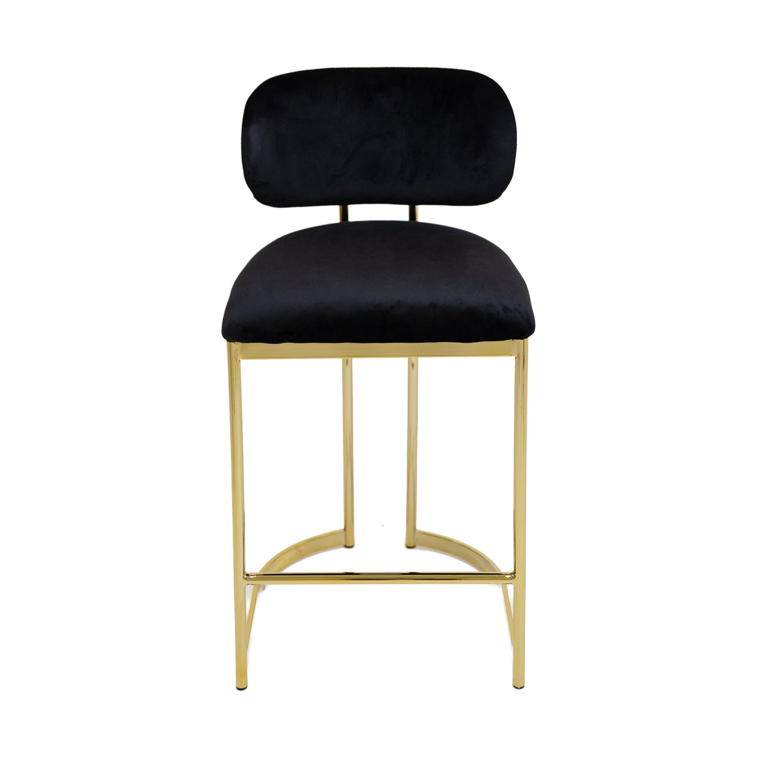 Aiden Gold & Black Velvet Counter Height Stool