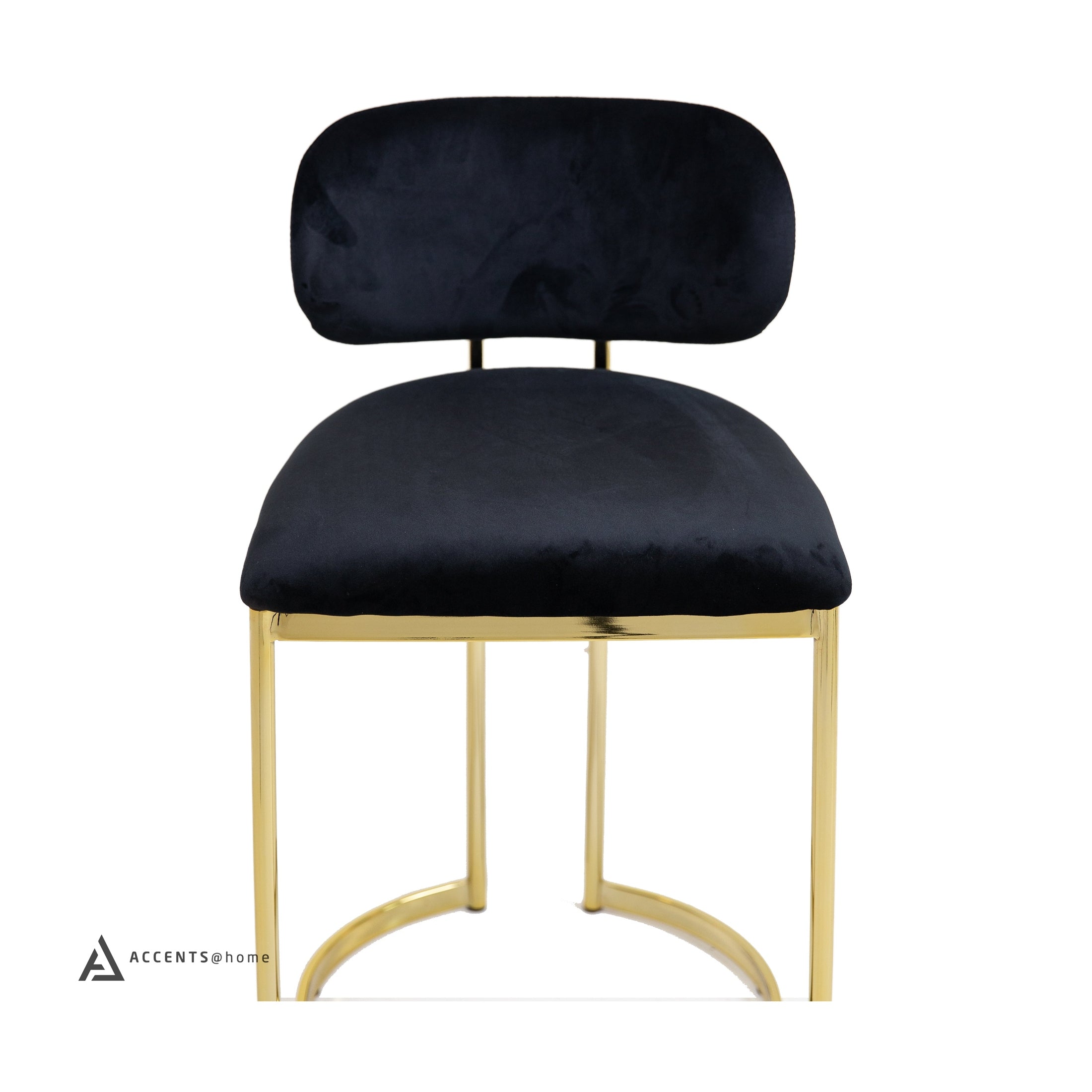 Aiden Gold & Black Velvet Counter Height Stool