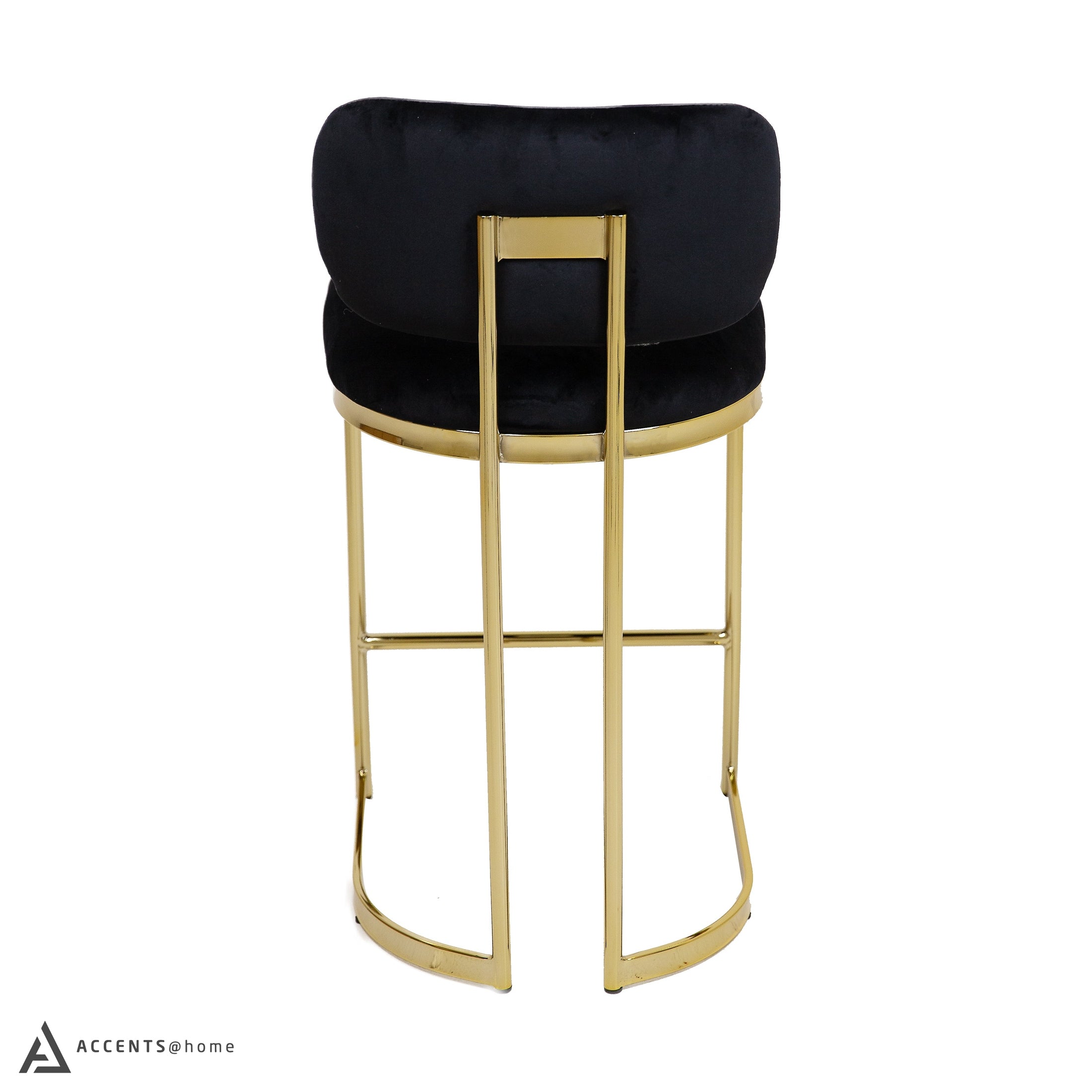 Aiden Gold & Black Velvet Counter Height Stool