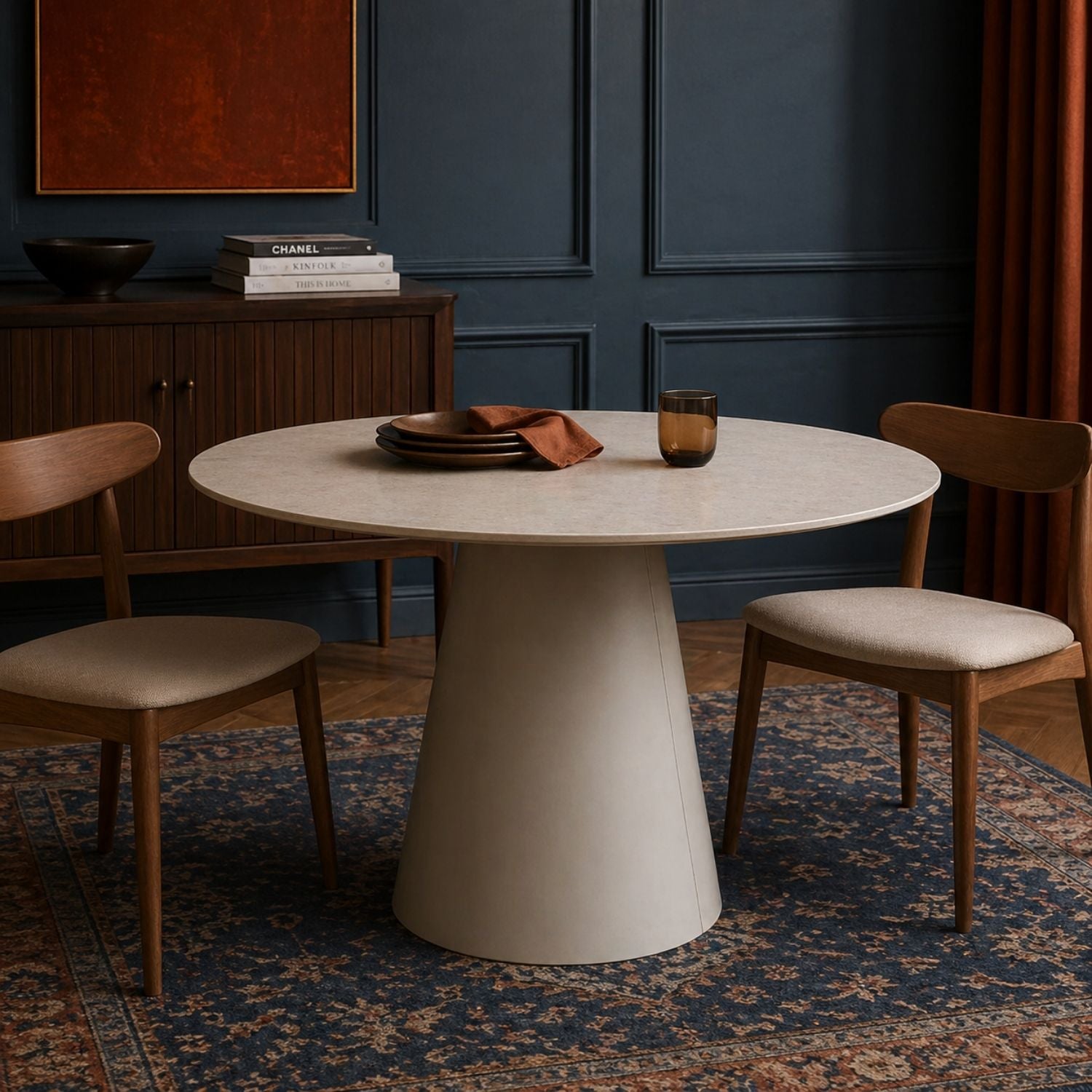 Alexios Round Matt Finish Dining Table