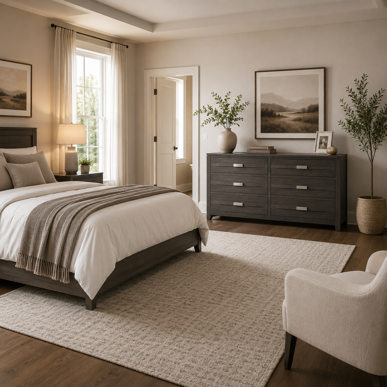 Altamonte 6-Drawer Dresser - Brushed Grey