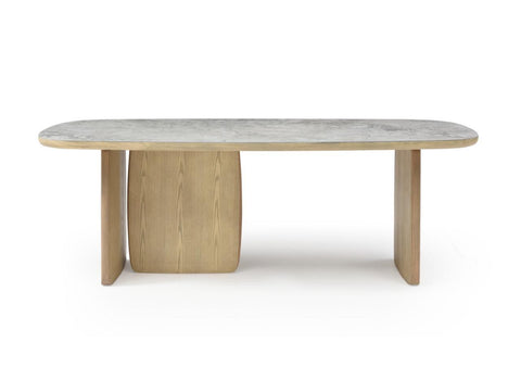 Amsden Wooden Base and Ceramic Top Dining Table