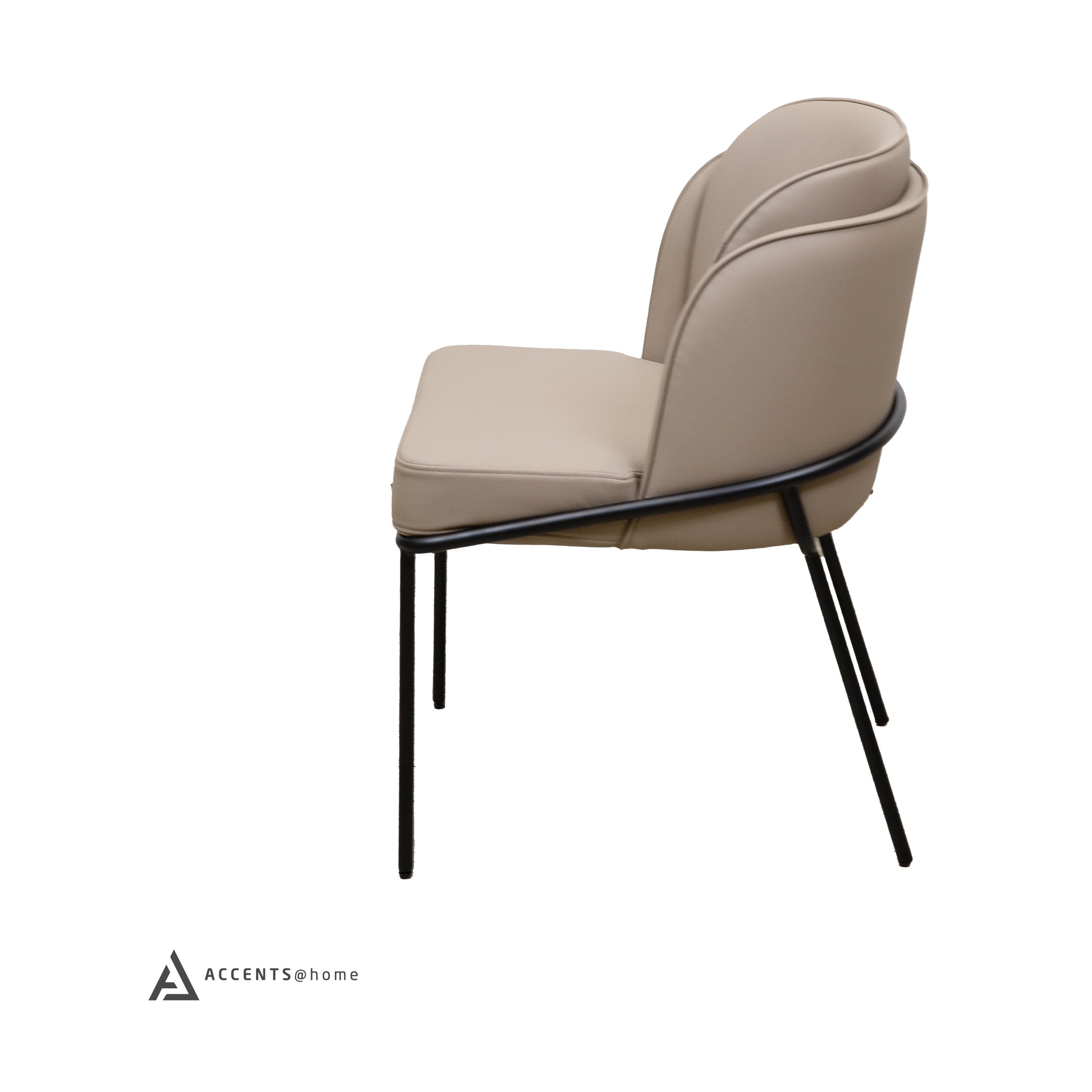 Angelo Faux Leather Dining Chair - Taupe