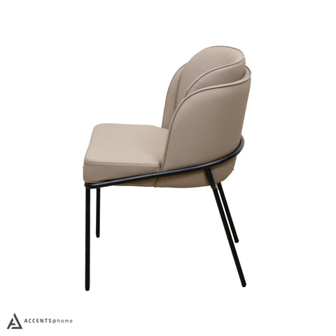 Angelo Faux Leather Dining Chair - Taupe