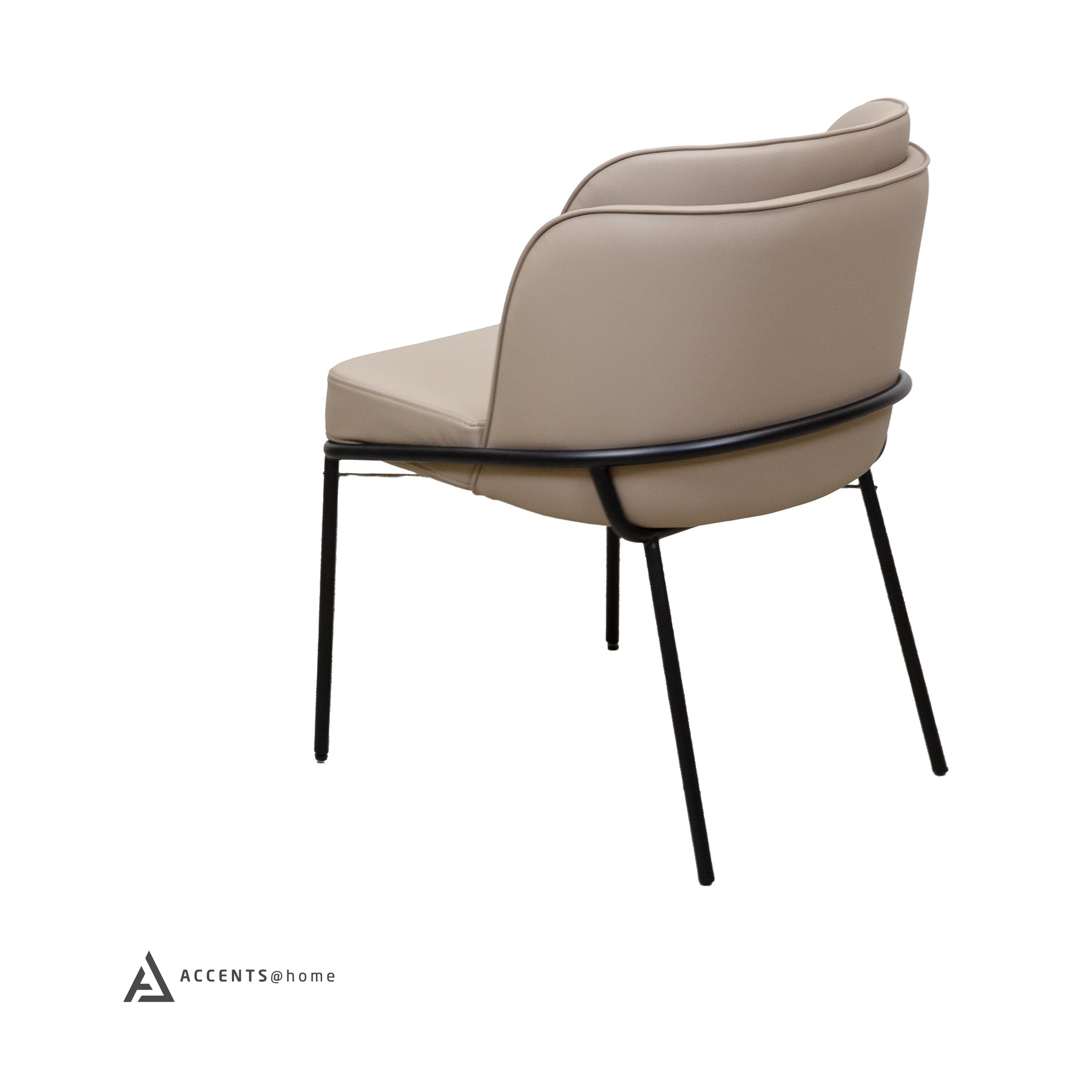 Angelo Faux Leather Dining Chair - Taupe