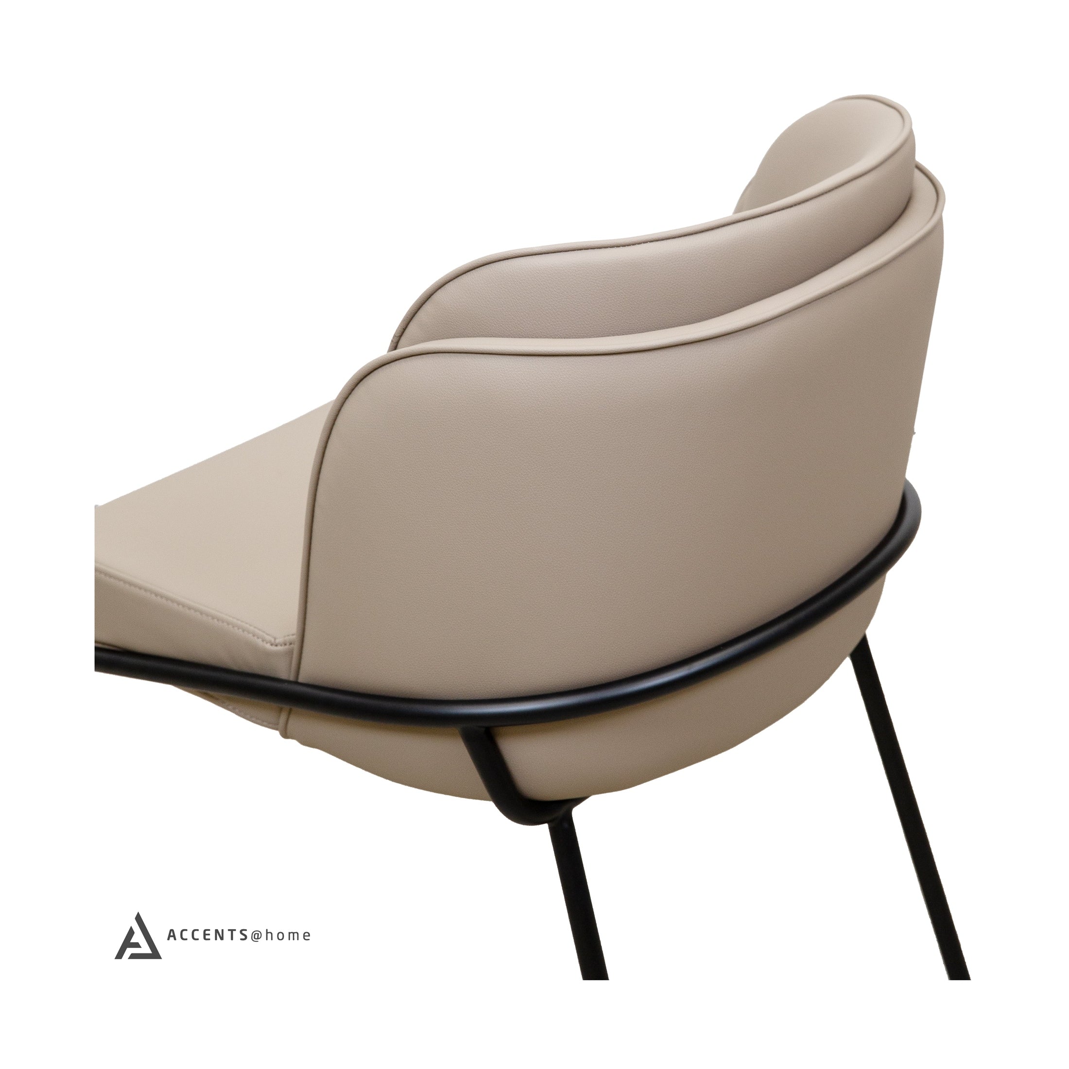 Angelo Faux Leather Dining Chair - Taupe