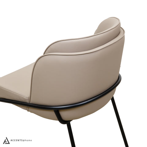 Angelo Faux Leather Dining Chair - Taupe