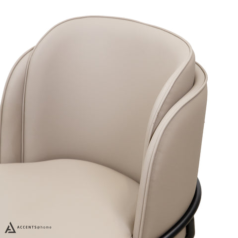 Angelo Faux Leather Dining Chair - Taupe